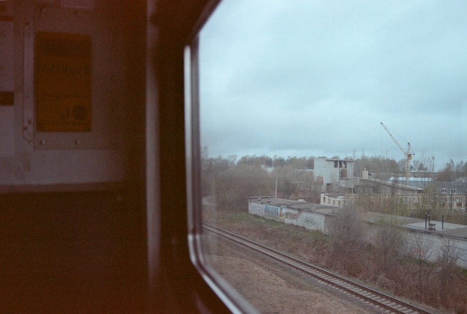 ukrainian countryside from train window