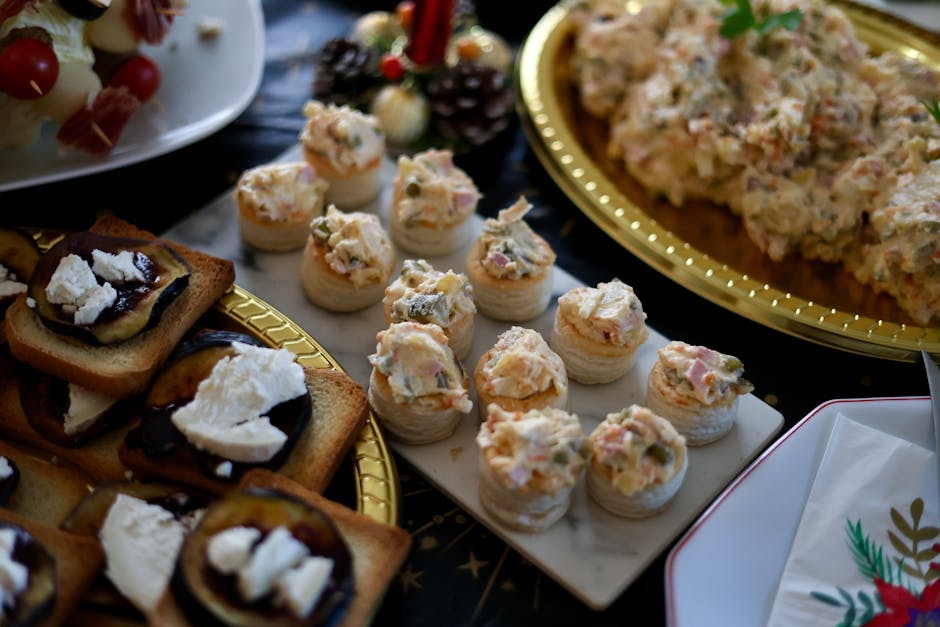 Ukrainian festive food spread