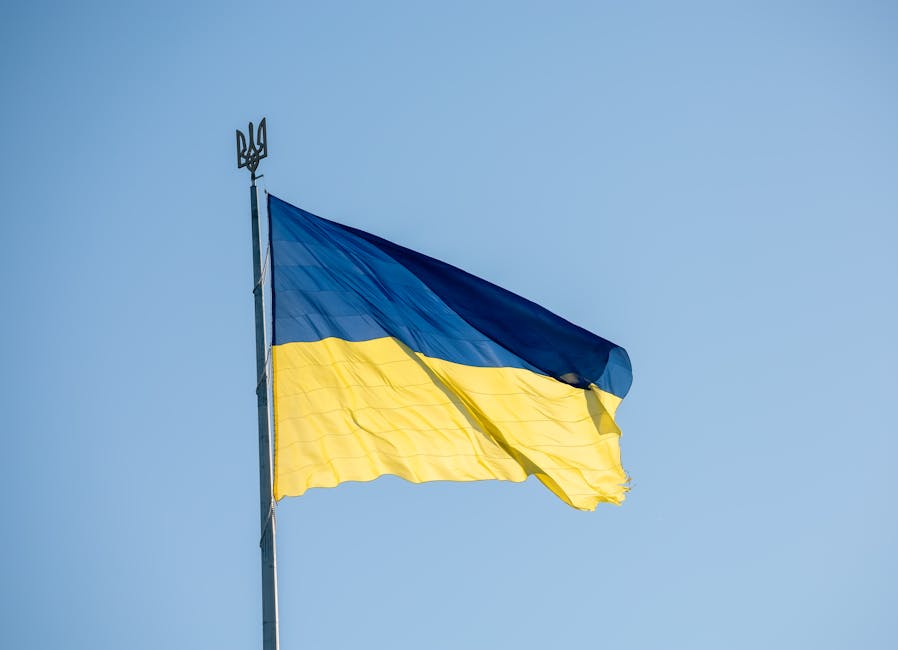 Ukrainian flag digital security