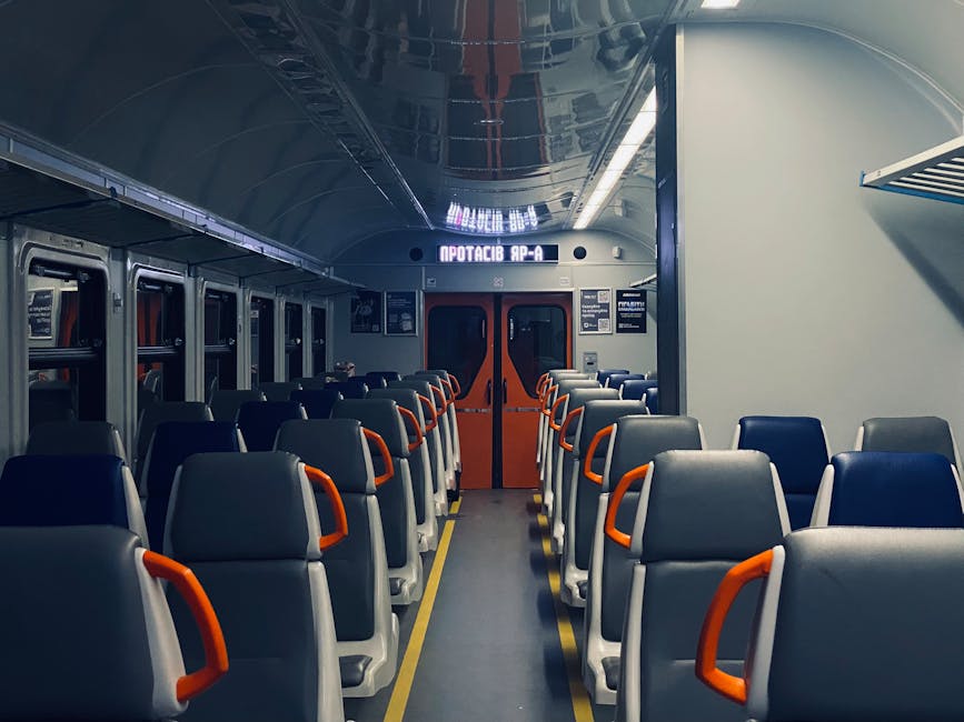 Ukrainian train interior journey