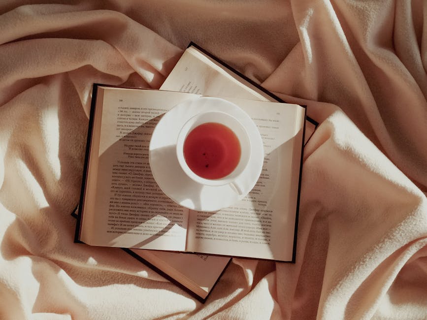 warm tea reading book