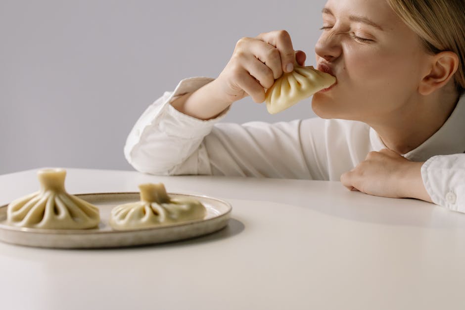 woman enjoying traditional Ukrainian food