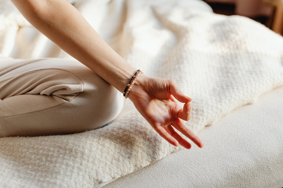 woman meditating morning routine